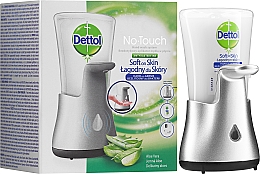 Bezdotykowy aplikator mydła w płynie + wkład aloesowy - Dettol Soft On Skin Aloe Vera&Vitamin E — Zdjęcie N2