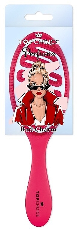 Szczotka do włosów 64531 Red Charm, owalna - Top Choice Perfume Hairbrush — Zdjęcie N1