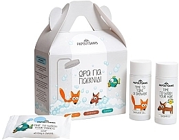 PRZECENA! Zestaw - Papoutsanis Kids Baby Box (shm/35ml + sh/gel/35ml + soap/15g) * — Zdjęcie N2