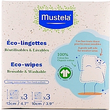 Kup Chusteczki ekologiczne wykonane w 100% z bawełny organicznej - Mustela Eco-Wipers Kit (wymienny wkład)