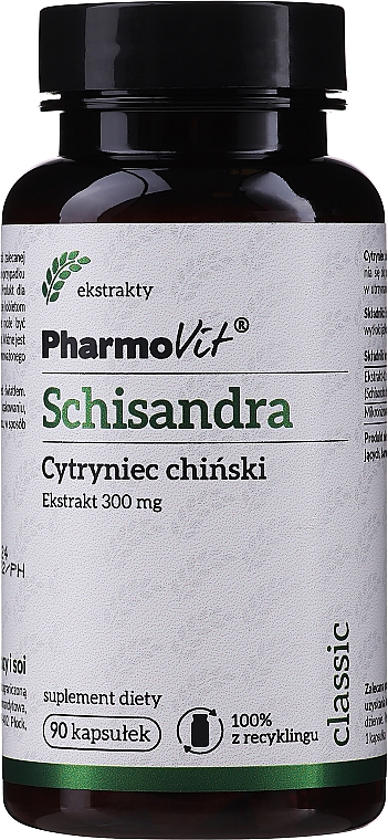 Suplement diety cytryniec chiński, 300 mg - PharmoVit  — Zdjęcie N1