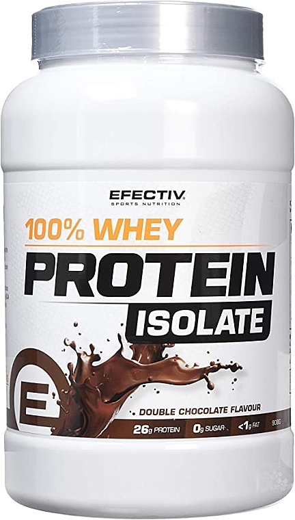 Izolat białka serwatkowego podwójnie czekoladowy - Efectiv Nutrition 100% Whey Protein Isolate Double Chocolate — Zdjęcie N1