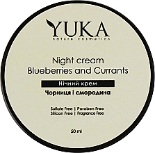 Kup Krem na noc z kwasem hialuronowym Jagody i porzeczki - Yuka Night Cream