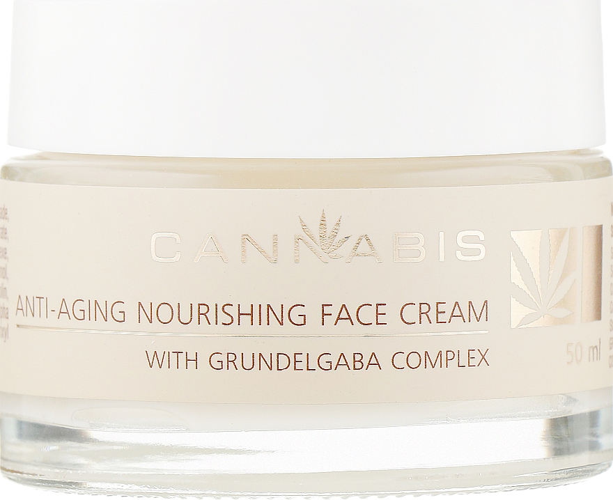 Odżywczy krem do twarzy przeciwstarzeniowy z ekstraktem z konopi - Cannabis Anti-aging Nourishing Face Cream — Zdjęcie N2