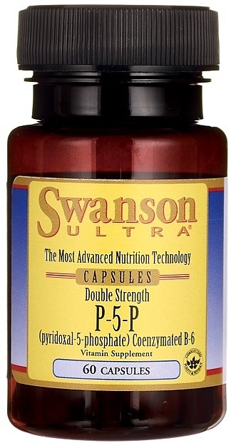 Suplement diety Fosforan piradoksalu 40 mg, 60 szt. - Swanson P-5-P Pyridoxal-5-Phosphate — Zdjęcie N1