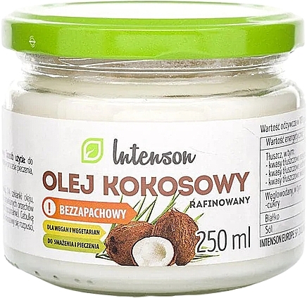 Bezzapachowy rafinowany olej kokosowy - Intenson  — Zdjęcie N1