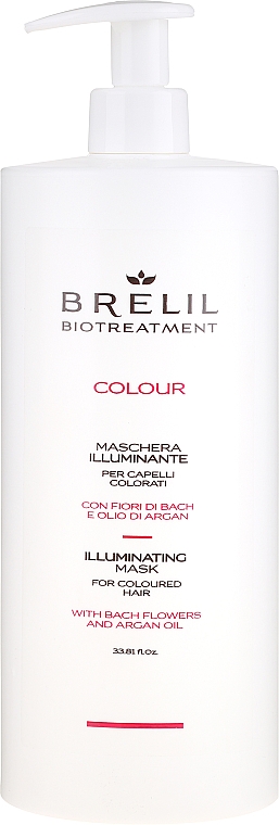 Nabłyszczająca maska do włosów farbowanych - Brelil Bio Treatment Colour Illuminating Mask For Colourde Hair — Zdjęcie N1