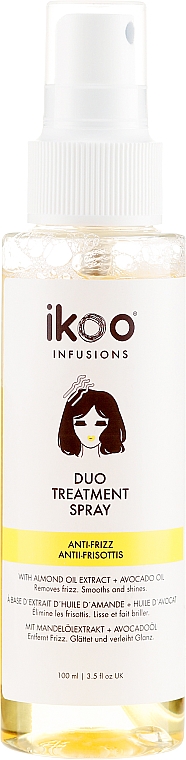 Odżywczy spray do włosów trudnych do ułożenia - Ikoo Infusions Duo Treatment Spray Anti Frizz — Zdjęcie N1