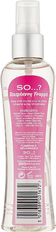 Spray do ciała - So…? Raspberry Frappe Body Mist — Zdjęcie N2