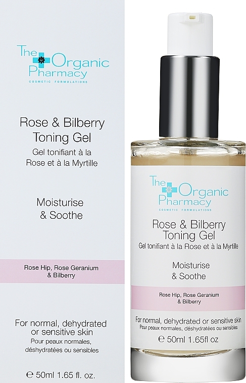 Żel tonizujący do skóry odwodnionej i wrażliwej - The Organic Pharmacy Rose & Bilberry Toning Gel — Zdjęcie N1