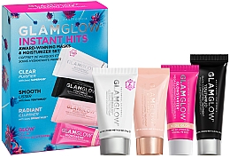 Kup Zestaw do twarzy - Glamglow Instant Hits Award-Winning Masks & Moisturizer Set (f/mask/15g + f/mask/15g + f/mask/10g + lot/10ml)