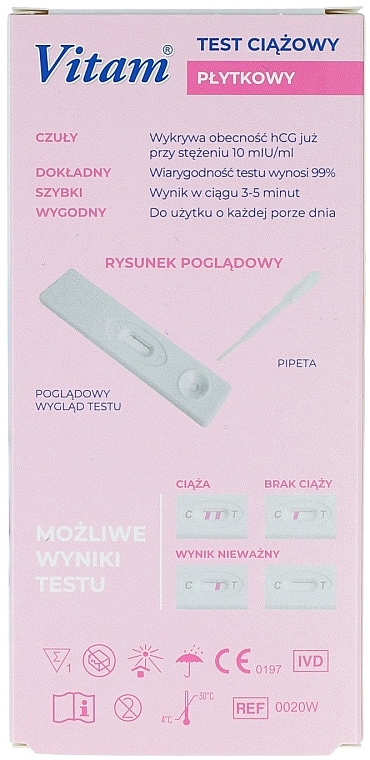 Test ciążowy płytkowy - Diagnosis Vitam — Zdjęcie N2