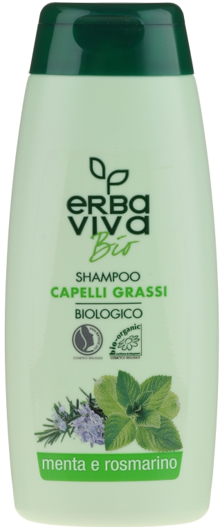 Szampon do włosów przetłuszczających się Mięta i rozmaryn - Erba Viva Hair Shampoo