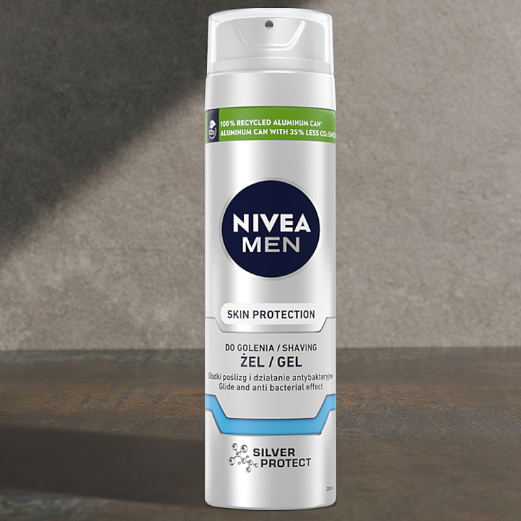 Żel do golenia - NIVEA MEN Silver Protect Shaving Gel — Zdjęcie N3