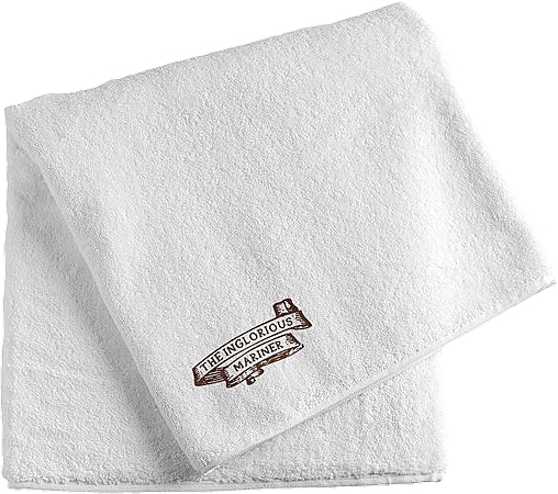 Biały ręcznik frotte do golenia - The Inglorious Mariner Bathtowel — Zdjęcie N1