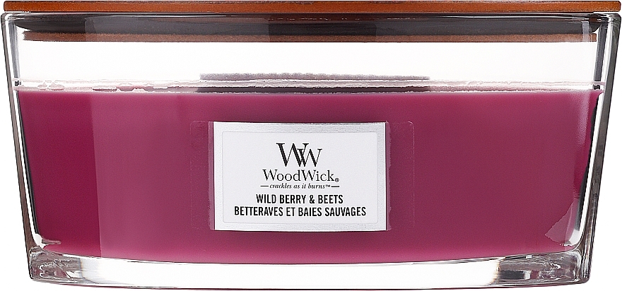 Świeca zapachowa w szkle - Woodwick Ellipse Candle Wild Berry & Beets — Zdjęcie N1