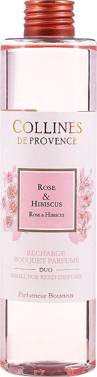 Dyfuzor zapachowy Róża i Hibiskus - Collines de Provence Bouquet Aromatique Rose & Hibiskus (wymienny wkład)  — Zdjęcie N1