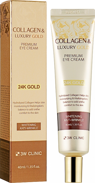 Krem pod oczy - 3W Clinic Collagen & Luxury Gold Eye Cream — Zdjęcie N2