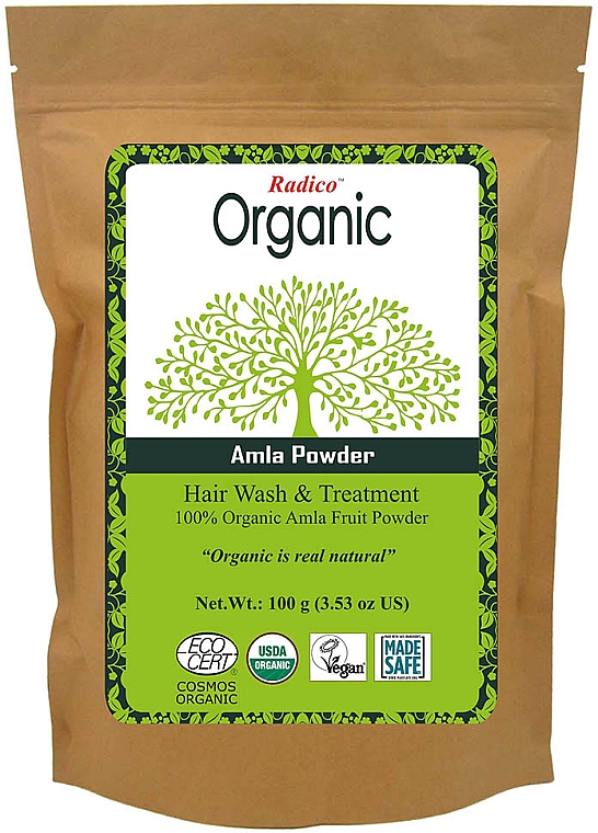 Organiczny puder do włosów - Radico Organic Amla Powder — Zdjęcie N1