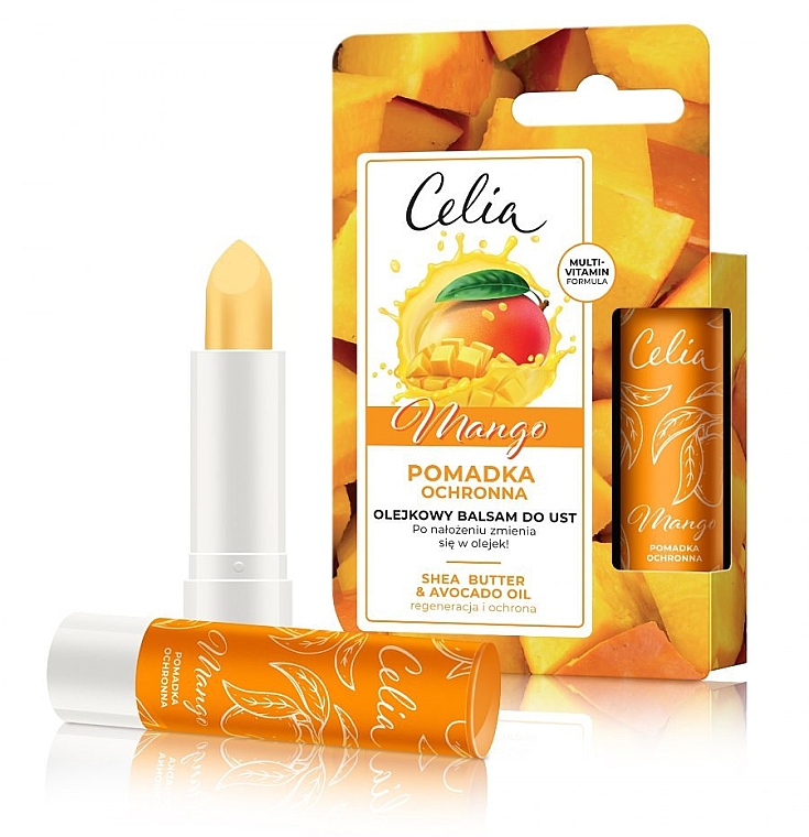 Olejkowy balsam do ust Mango - Celia Protective Lipstick Mango Oil Lip Balm — Zdjęcie N1