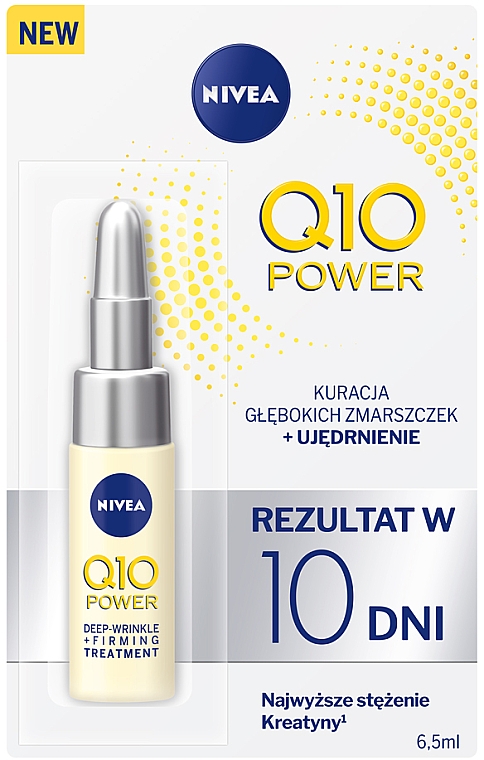 Skoncentrowana kuracja przeciwzmarszczkowa do twarzy w ampułce - Nivea Q10 Power Deep Wrinkle Treatment Serum