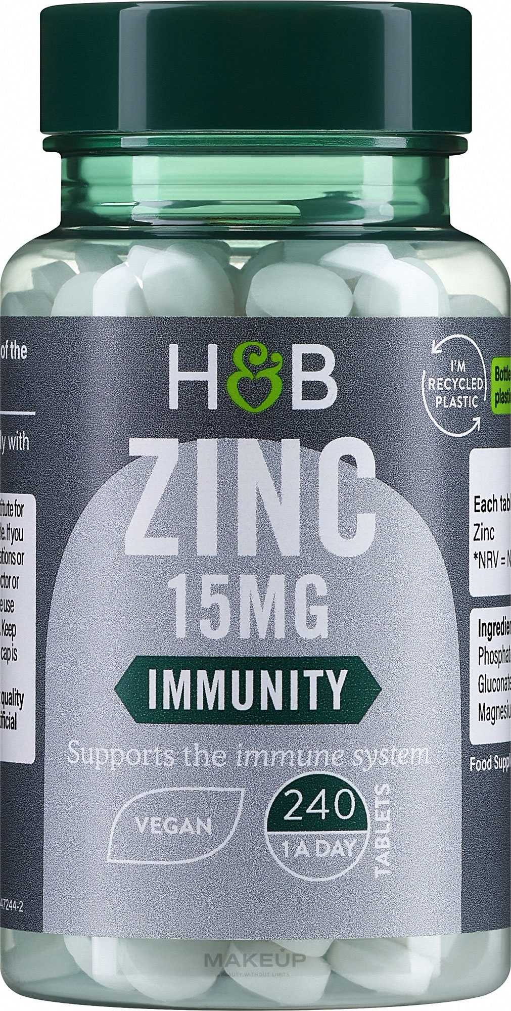 Suplement diety Cynk, 15 mg - Holland & Barrett Zinc 15 mg — Zdjęcie 240 szt.