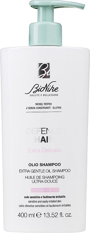 Szampon olejkowy do wrażliwej skóry głowy - BioNike Defence Hair Extra Gentle Oil Shampoo — Zdjęcie N1