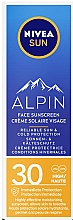 Ochronny krem do twarzy SPF 30 - Nivea Sun Alpin Sun Cream for Face SPF 30+ — фото N2