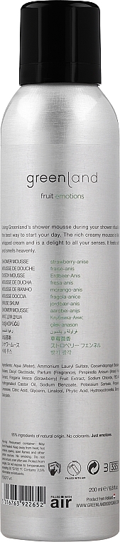 Mus pod prysznic - Greenland Shower Mousse Strawberry — Zdjęcie N2
