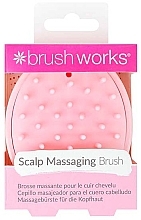 Szczotka do masażu głowy, różowa - Brushworks Scalp Massager Brush  — Zdjęcie N1