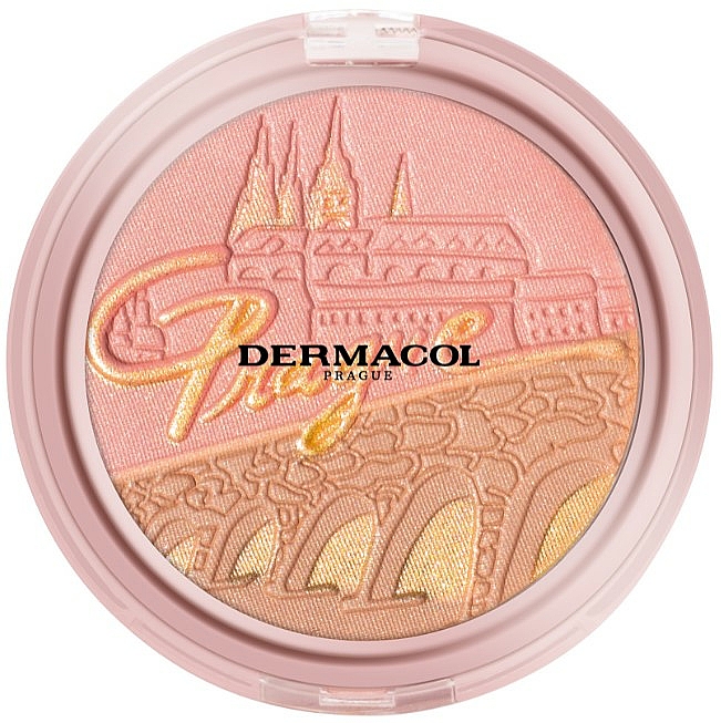 Puder brązujący i róż do policzków 2 w 1 - Dermacol Bronzing and Highlighting Powder With Blush — Zdjęcie N1