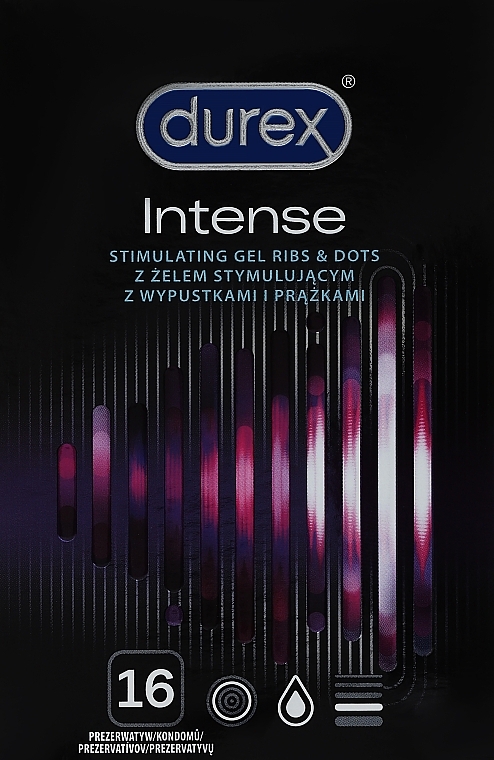 Prezerwatywy tłoczone, 16 szt. - Durex Intense Orgasmic — Zdjęcie N1
