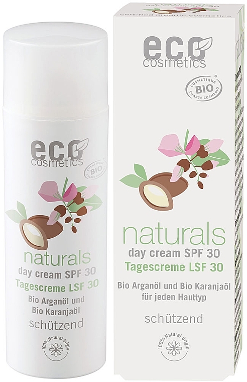 Krem do twarzy na dzień z olejem arganowym i carangi - Eco Cosmetics Naturals Day Cream SPF30 — Zdjęcie N1