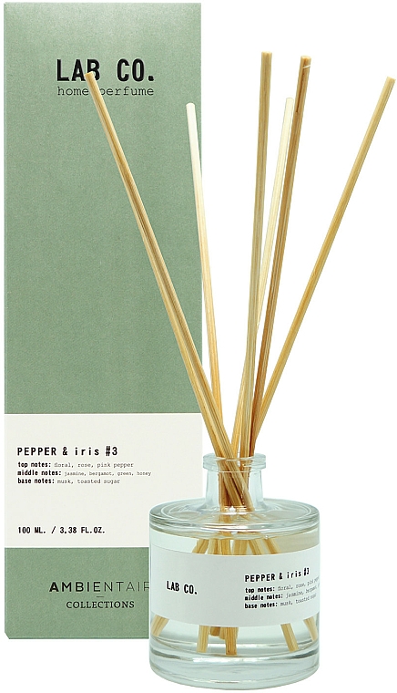 Patyczki zapachowe Pieprz i irys - Ambientair Lab Co. Pepper & Iris — Zdjęcie N2