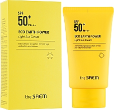 Lekki krem do opalania - The Saem Eco Earth Power Light Sun Cream SPF50+ PA+++ — Zdjęcie N4