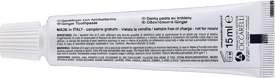 PREZENT! Pasta do zębów, 15 ml, 1 szt. - Pasta Del Capitano  — Zdjęcie N8