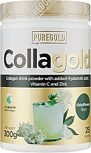 Kolagen z kwasem hialuronowym, witaminą C i cynkiem, o smaku kwiatów czarnego bzu - Pure Gold CollaGold Eldelflower — Zdjęcie N1