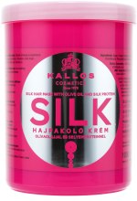 Maska w kremie z wyciągiem oleju oliwkowego i białka jedwabiu do suchych i martwych włosów - Kallos Cosmetics Silk Hair Mask — Zdjęcie N4