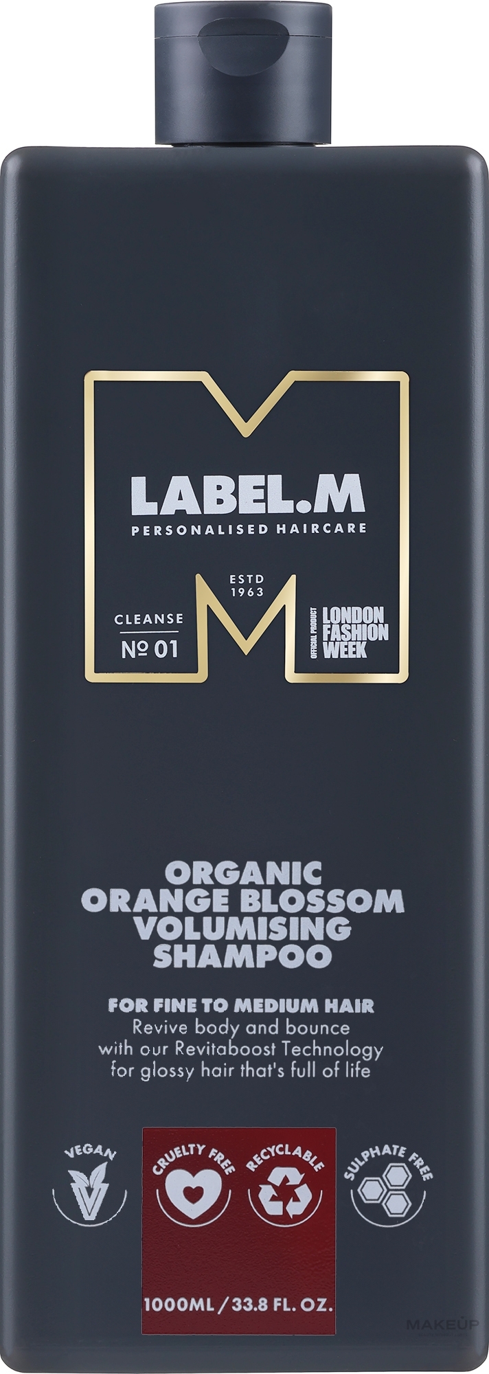 Szampon zwiększający objętość włosów - Label.m Professional Organic Orange Blossom Volumising Shampoo — Zdjęcie 1000 ml