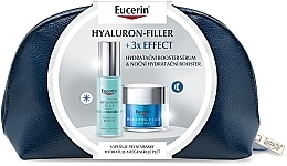 Kup Zestaw - Eucerin Hyaluron-Filler 3x Effect Booster (f/serum/30ml + n/cr/50ml + pouch)
