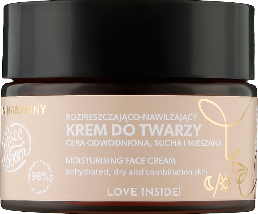 Rozpieszczająco-nawilżający krem do cery suchej i podrażnionej - BodyBoom FaceBoom Skin Harmony Moisturising Face Cream — Zdjęcie N1