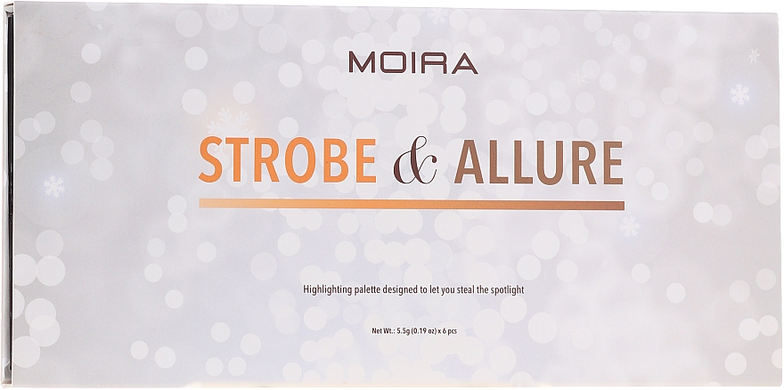 Paleta rozświetlaczy do twarzy - Moira Strobe & Allure Highlighting Palette — Zdjęcie N2