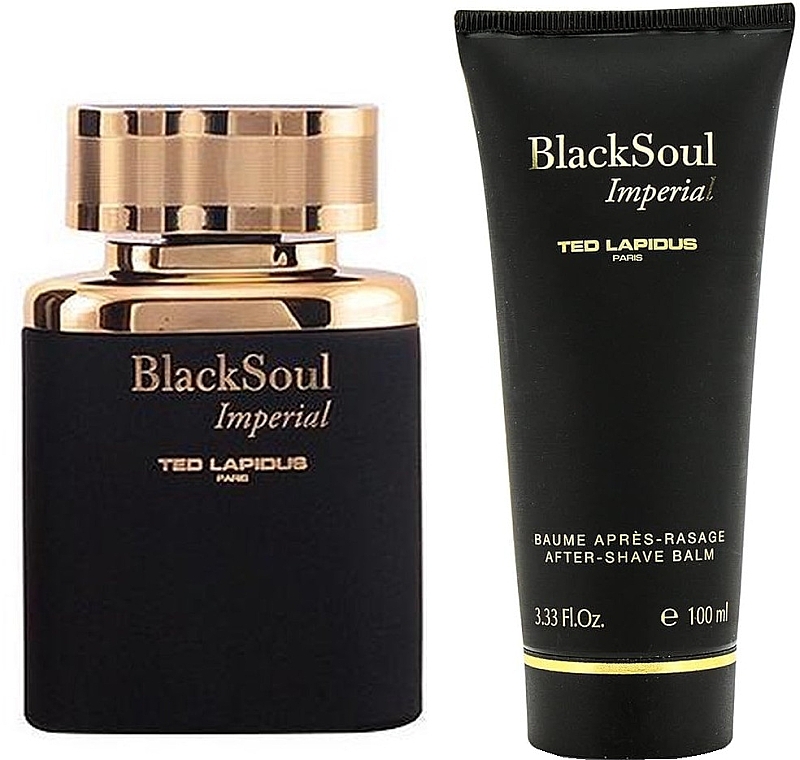 Ted Lapidus Black Soul Imperial - Zestaw (edt/50ml + ash/balm/100ml) — Zdjęcie N1