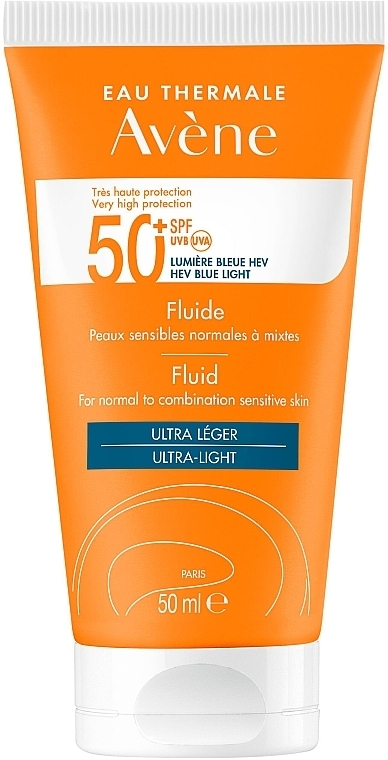 Lekki krem-fluid przeciwsłoneczny do twarzy - Avene Soins Solaires Fluide SPF50+ — Zdjęcie N1