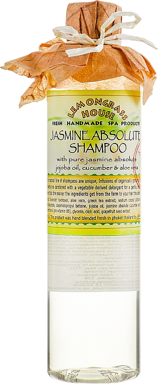 Naturalny szampon z absolutem jaśminowym, olejem jojoba, zielonym ogórkiem i aloesem - Lemongrass House Jasmine Shampoo — Zdjęcie N2