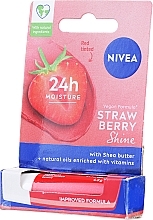 PRZECENA! Pielęgnujaca pomadka do ust Strawberry Shine - NIVEA Strawberry Shine Lip Balm * — Zdjęcie N1