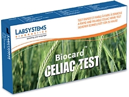 Test na nietolerancję glutenu, celiakię - Labsystems Diagnostics Biocard Celiac Test Kit — Zdjęcie N1