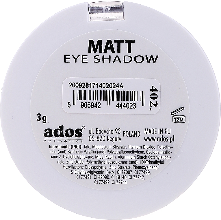 Matowy cień do powiek - Ados Matt Effect Eye Shadow — Zdjęcie N14