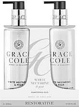 Kup Zestaw - Grace Cole White Nectarine & Pear (h/wash/300ml + h/lot/300ml)