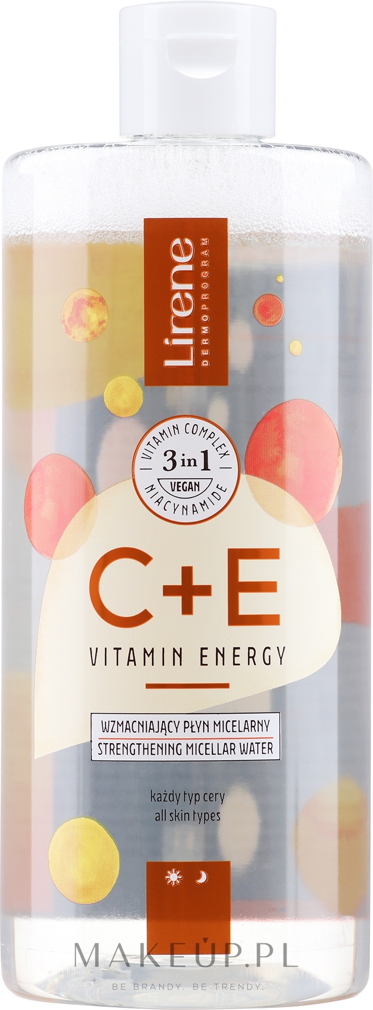 Wzmacniający płyn micelarny - Lirene C + E Vitamin Energy Micelar Wather — Zdjęcie 400 ml